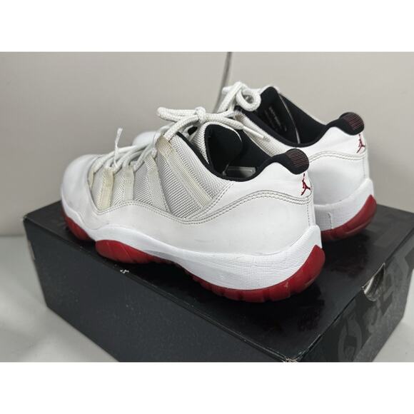 Air Jordan 11 Retro Low Shoes Mens Size 10 Cherry Varsity 528895-101 2012 - Picture 7 of 12